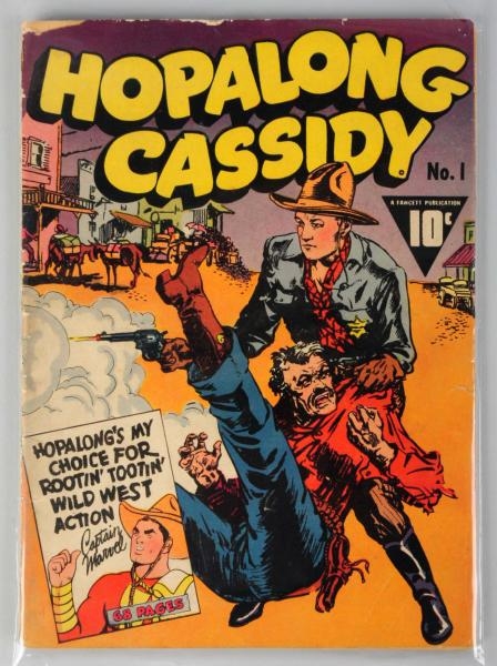 1943 HOPALONG CASSIDY #1 COMIC BOOK.              
