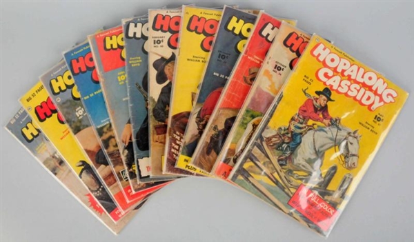 LOT OF 56: 1950S HOPALONG CASSIDY COMIC BOOKS.    