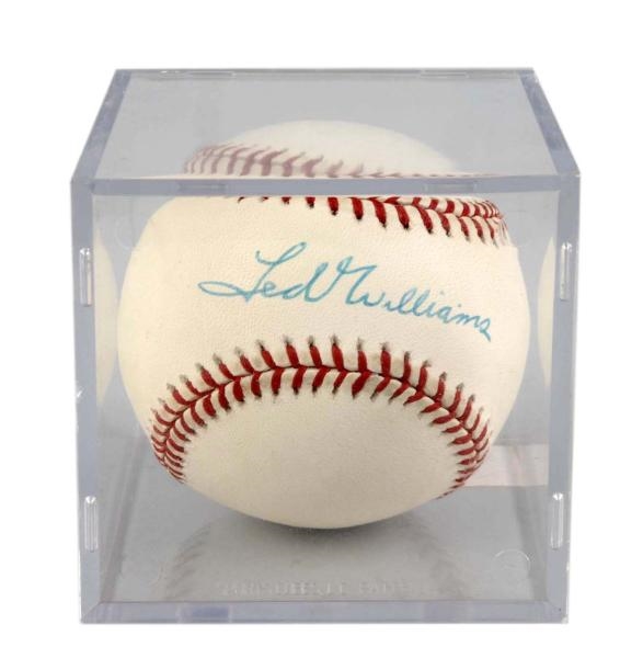 AUTOGRAPHED TED WILLIAMS OFFICIAL AL BASEBALL.    