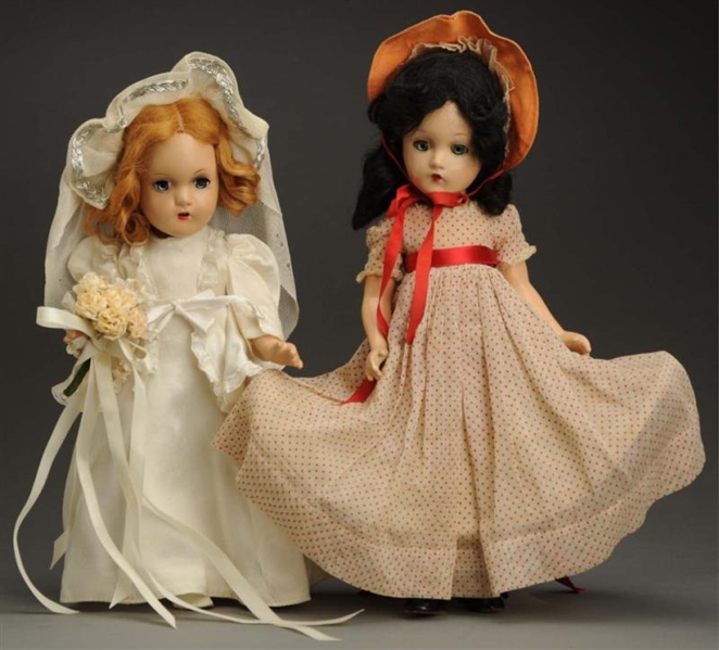 LOT OF 2 AMERICAN COMPOSITION DOLLS.              