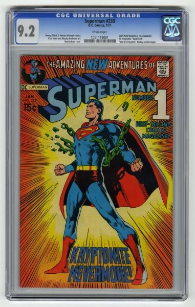 SUPERMAN #233 CGC 9.2 D.C. COMICS 1/71.           