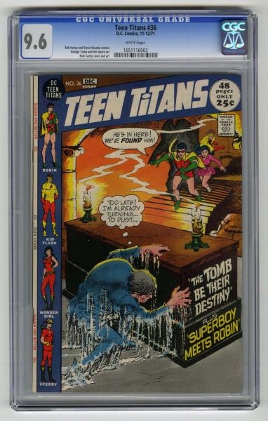 TEEN TITANS #36 CGC 9.6 D.C. COMICS 11-12/71.     