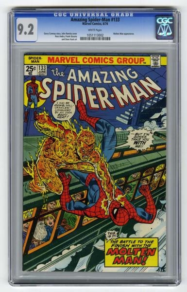 AMAZING SPIDER-MAN #133 CGC 9.2 MARVEL COMICS.    