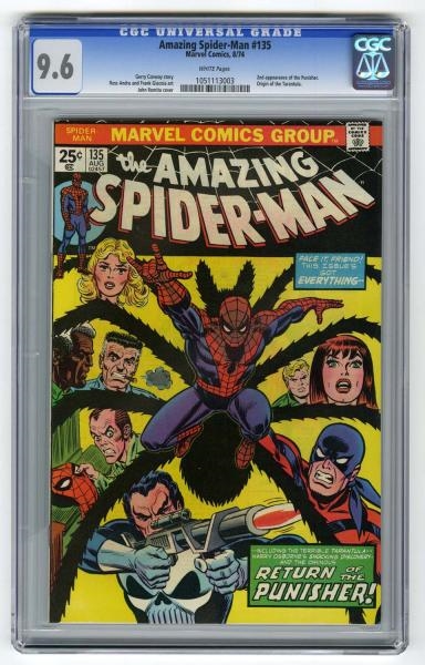 AMAZING SPIDER-MAN #135 CGC 9.6 MARVEL COMICS.    