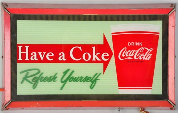 COCA-COLA LIGHTED SIGN.                           
