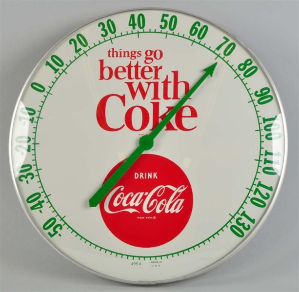 LARGE COCA-COLA DIAL THERMOMETER.                 