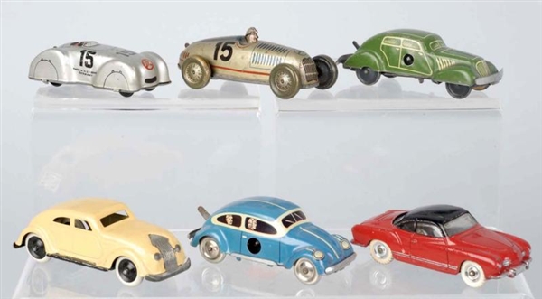 LOT OF 6: DIECAST & TIN VEHICLE TOYS.             