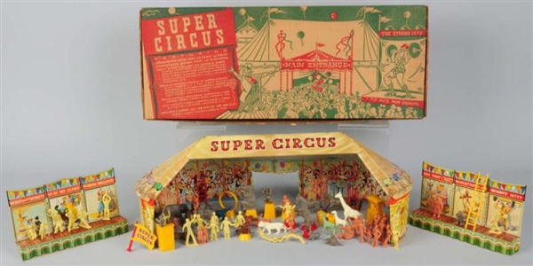 TIN LITHO MARX SUPER CIRCUS PLAY SET.             