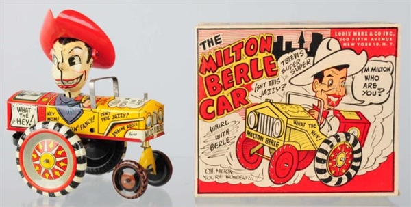 TIN MARX MILTON BERLE WHOOPEE CAR WIND-UP TOY.    