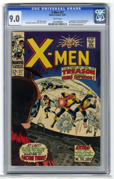 X-MEN #37 CGC 9.0 MARVEL COMICS 10/67.            