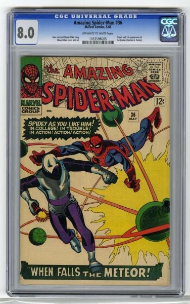 AMAZING SPIDER-MAN #36 CGC 8.0 MARVEL COMICS 5/66 