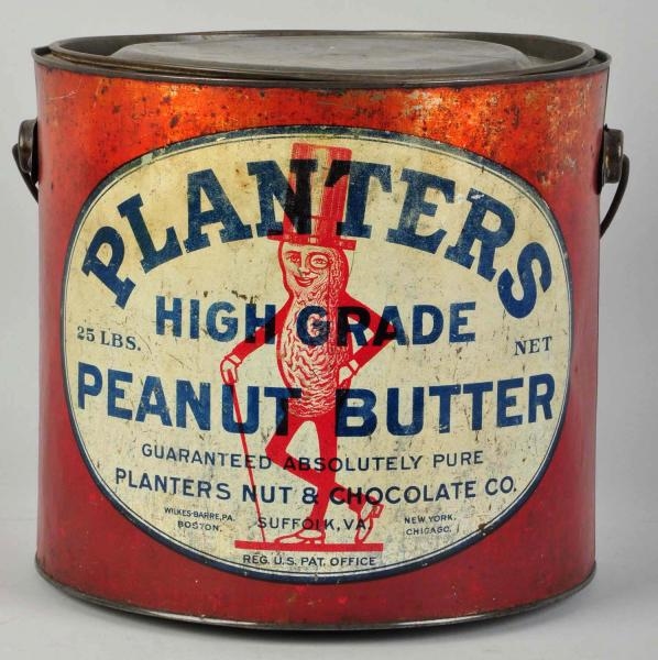 EARLY PLANTERS PEANUT BUTTER TIN.                 
