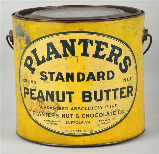 EARLY PLANTERS PEANUT BUTTER PAIL.                