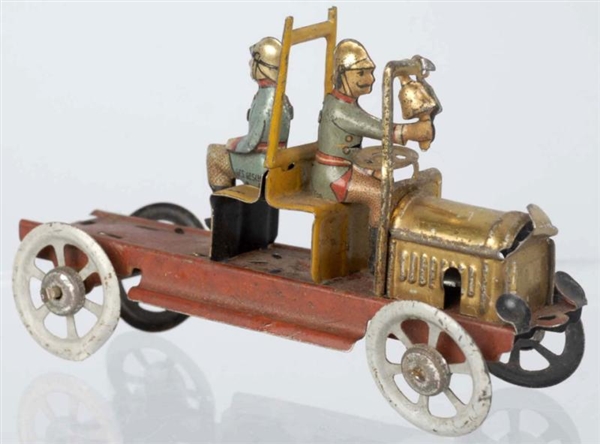 TIN LITHO FIRE TRUCK PENNY TOY.                   