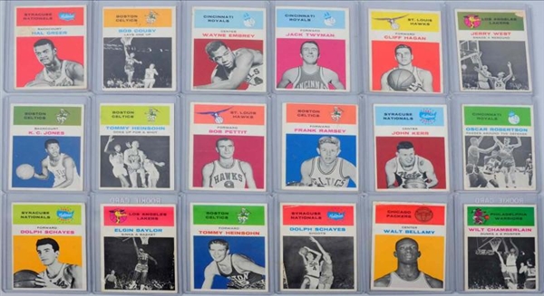 LOT OF 32: 1961-62 FLEER NBA BASKETBALL CARDS.    