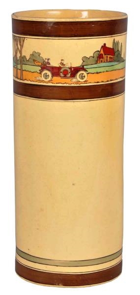 ROSEVILLE POTTERY TOURING PATTERN UMBRELLA STAND. 