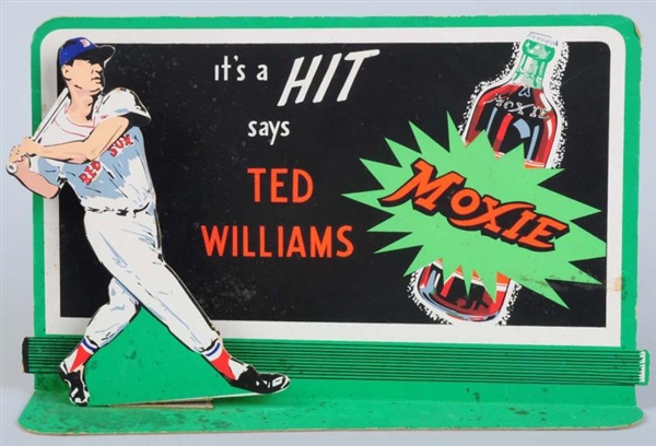 VINTAGE TED WILLIAMS MOXIE ADVERTISEMENT STANDUP. 