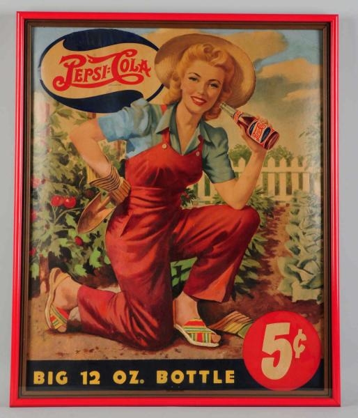 LARGE PEPSI-COLA VICTORY GARDEN POSTER.           