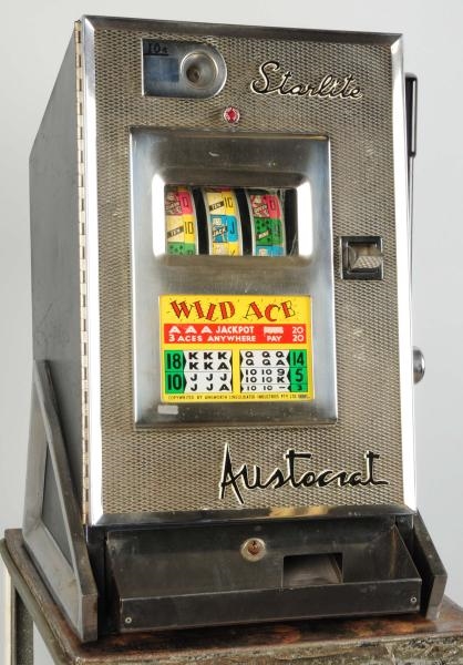 ARISTOCRAT 10¢ WILD ACE COIN-OP MACHINE.          