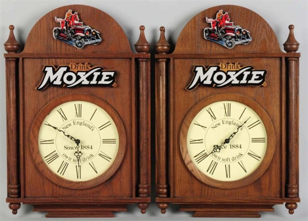 LOT OF 2: MOXIE CLOCKS.                           