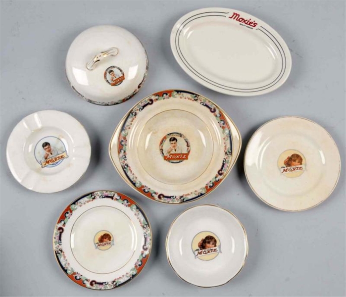 LOT OF 6: ASSORTED MOXIE CHINA ITEMS.             