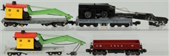 LOT OF 4: AMERICAN FLYER S-GAUGE FREIGHT CARS.    