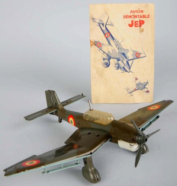 TIN LITHO JEP DUX STUKA CONSTRUCTION AIRPLANE TOY 