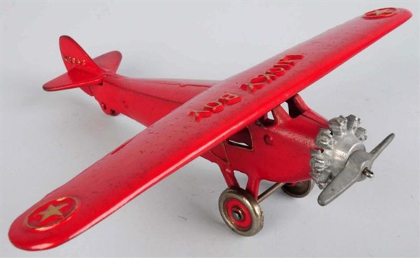 CAST IRON DENT LUCKY BOY AIRPLANE TOY.            