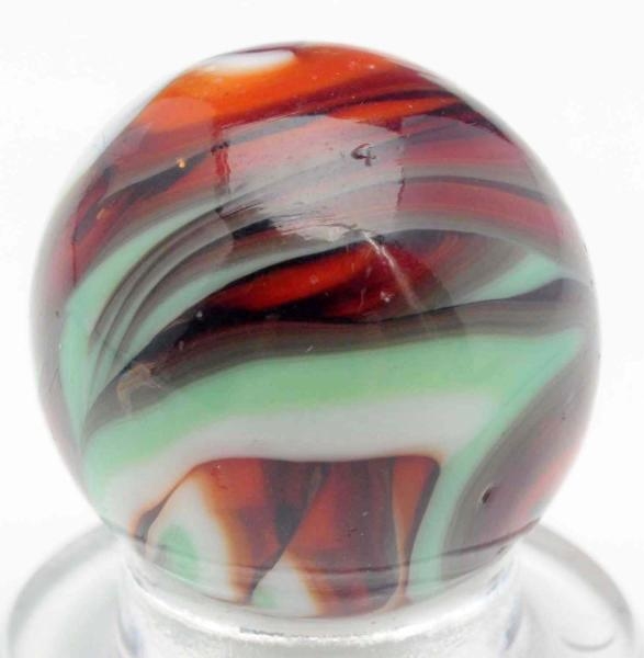 CHRISTENSEN AGATE 4-COLOR FLAME MARBLE.           