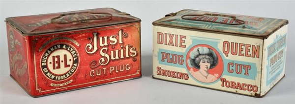 LOT OF 2: TOBACCO LUNCHBOX TINS.                  
