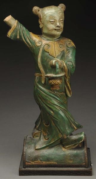 COMPOSITION ORIENTAL STATUE.                      