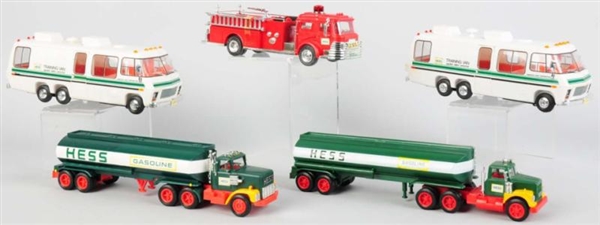 LOT OF 5: HESS VEHICLE BATTERY-OPERATED TOYS.     