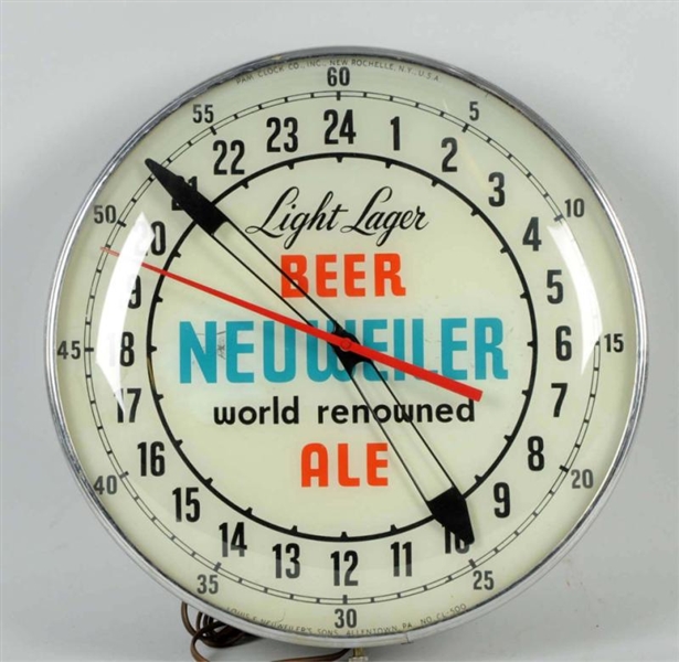 NEUWEILER BEER ELECTRIC CLOCK.                    