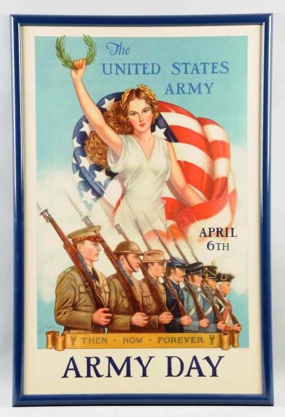 LARGE PAPER WWII POSTER.                          