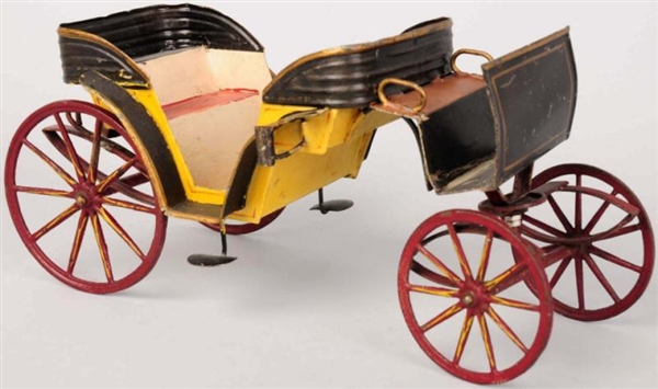 HAND-PAINTED TIN CARRIAGE TOY.                    