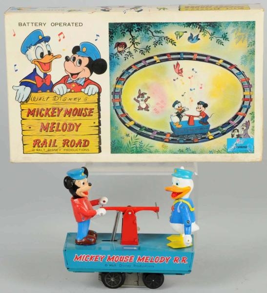 DISNEY MICKEY & DONALD MELODY RAILROAD HANDCAR.   