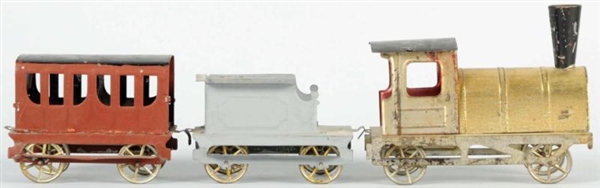 EARLY NICKEL-TOY-SIZE PASSENGER TRAIN SET.        