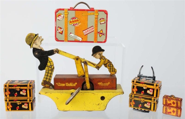 MARX MOON MULLINS HANDCAR TOY & OTHER TIN ITEMS.  