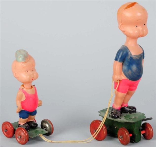 CELLULOID HENRY & HIS LITTLE BROTHER PLATFORM TOY 