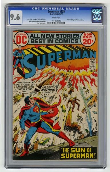 SUPERMAN #255 CGC 9.6 D.C. COMICS 8/72.           