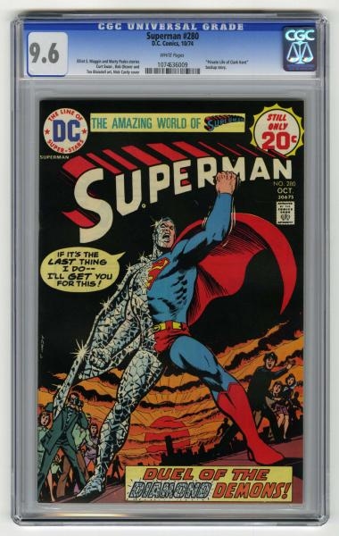 SUPERMAN #280 CGC 9.6 D.C. COMICS 10/74.          
