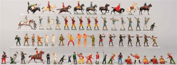 LOT OF APPROX. 100 LEAD SOLDIERS & FIGURES.       