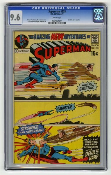 SUPERMAN #235 CGC 9.6 D.C. COMICS 3/71.           