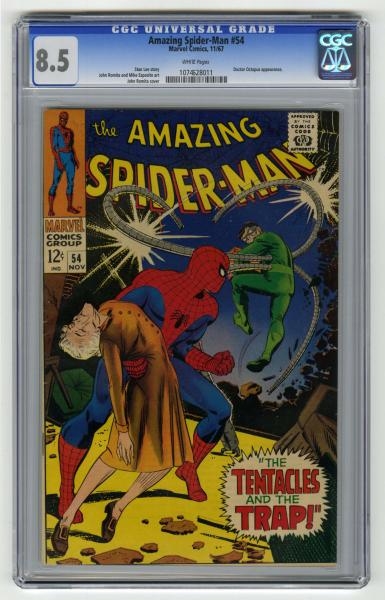 AMAZING SPIDER-MAN #54 CGC 8.5 MARVEL COMICS.     