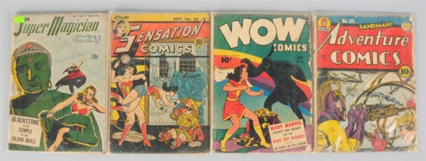 LOT OF 4: GOLDEN AGE COMIC BOOKS.                 