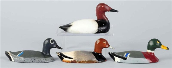 LOT OF 4CAST IRON DUCK DECOY FIGURAL PAPERWEIGHTS 