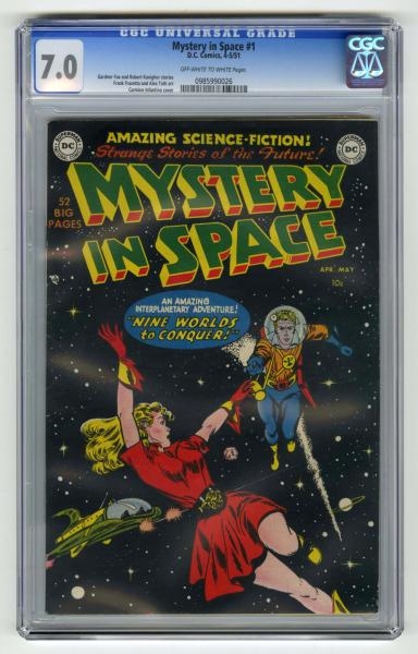 MYSTERY IN SPACE #1 CGC 7.0 D.C. COMICS 4-5/51.   