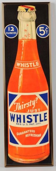 PAPER WHISTLE SODA ADVERTISING SIGN.              