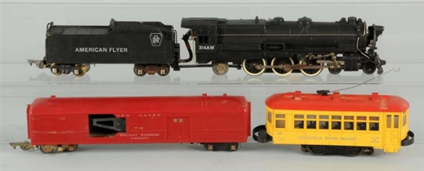 LOT OF 4: AMERICAN FLYER & LIONEL TRAIN ITEMS.    