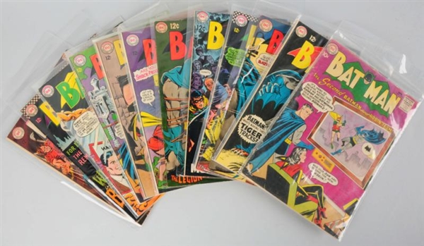 LOT OF 12: 1960S BATMAN COMICS.                   